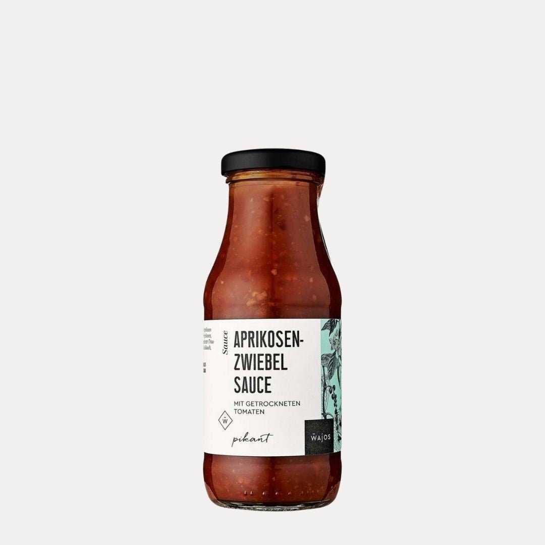 Aprikosen - Zwiebel - Sauce, 245 ml - Lutzis Mondkalender - handgemalt aus dem Allgäu