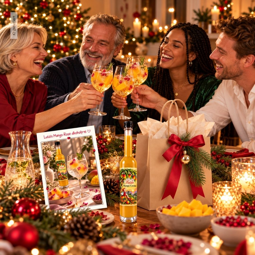 Für gesellige Runden – kleines Geschenk mit Rezeptkarte - Lutzis Mondkalender - handgemalt aus dem Allgäu