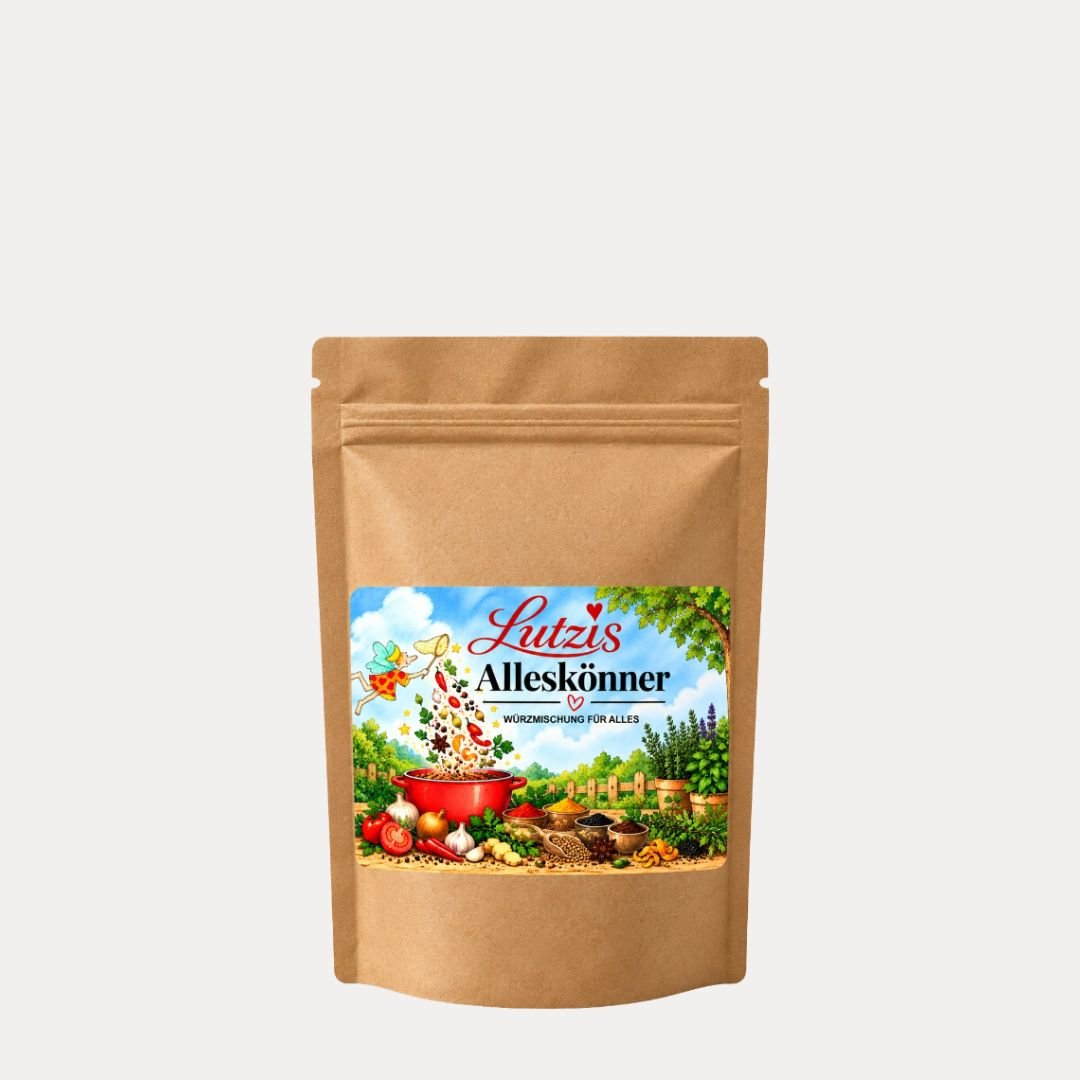 Lutzis Alleskönner – Würzmischung 55 g - Lutzis Mondkalender - handgemalt aus dem Allgäu