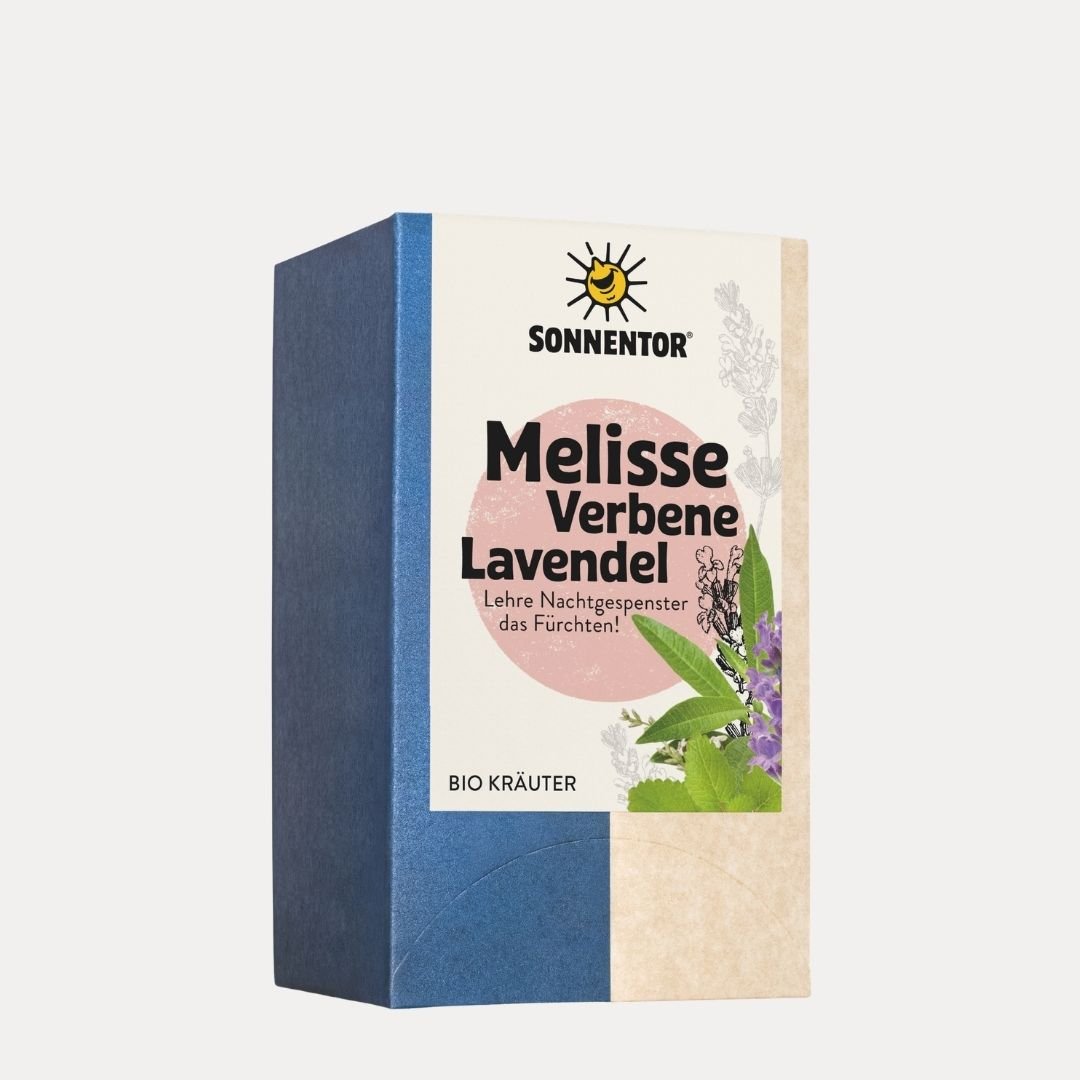 Melisse-Verbene-Lavendel Kräutertee bio - Lutzis Mondkalender - handgemalt aus dem Allgäu