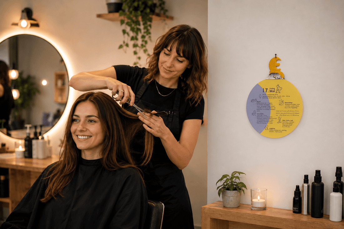 Haare schneiden nach dem Mondkalender - der Leitfaden für gesundes und strahlendes Haar - Lutzis Mondkalender