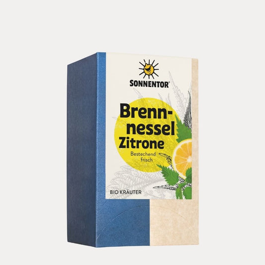 Brennnessel-Zitrone Kräutertee bio - Lutzis Mondkalender - handgemalt aus dem Allgäu