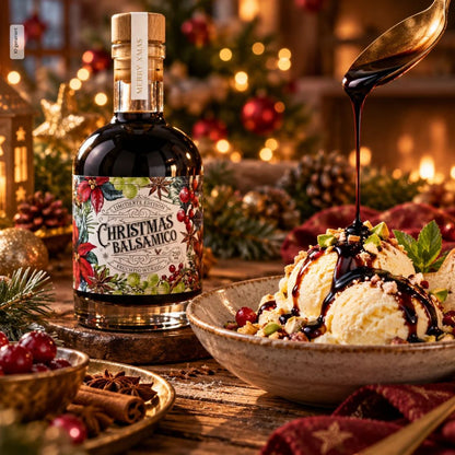 Christmas Balsamico – Essigzubereitung mit 3 % Säure - Lutzis Mondkalender - handgemalt aus dem Allgäu