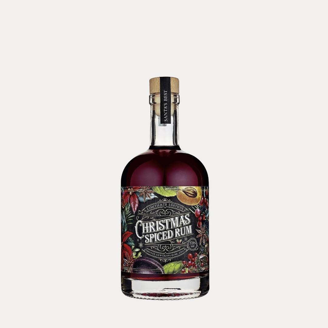 Christmas Spiced Rum Bring me Rum, Santa! 37,5 % vol 500 ml - Lutzis Mondkalender - handgemalt aus dem Allgäu