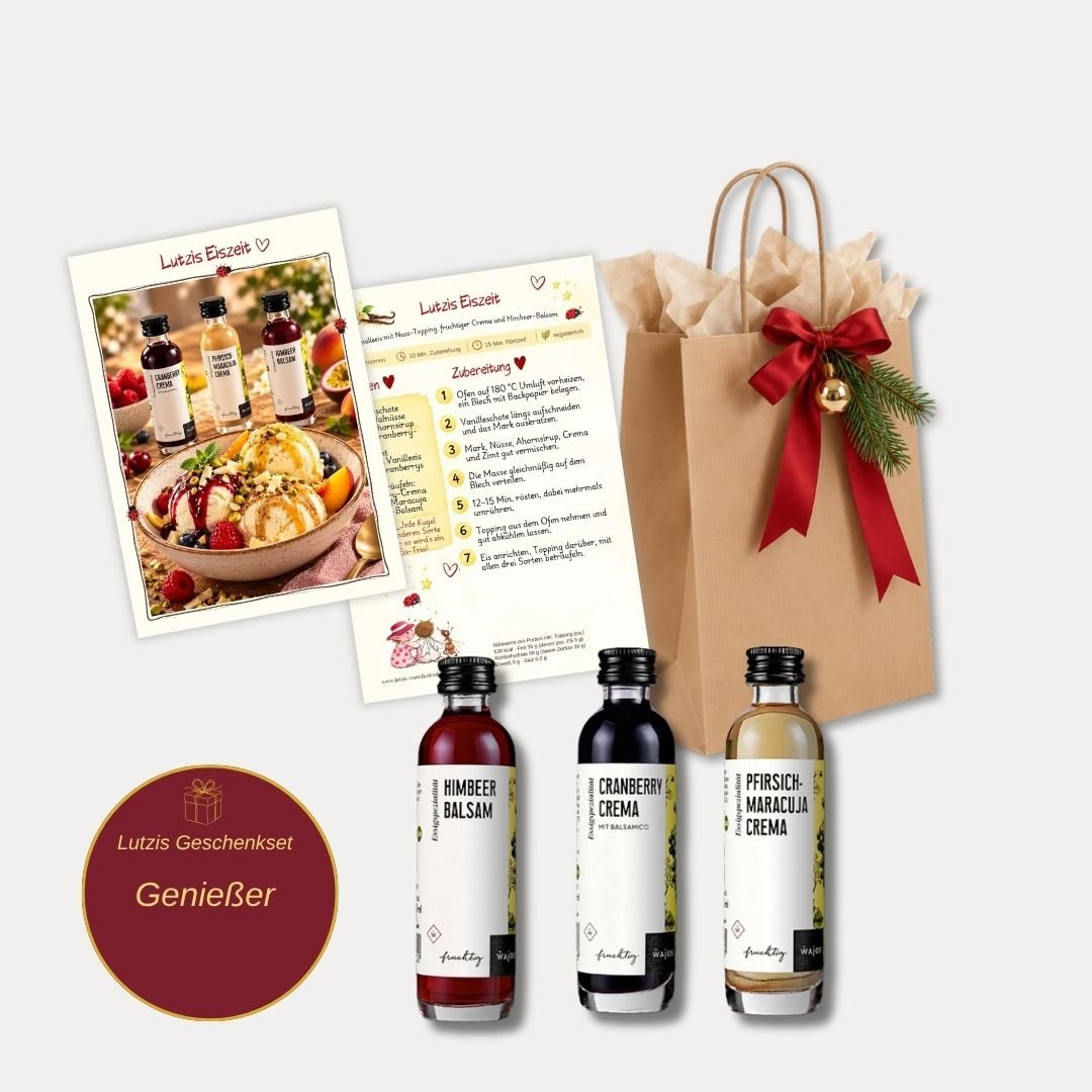 Für Genießer – kleines Geschenk mit Rezeptkarte - Lutzis Mondkalender - handgemalt aus dem Allgäu