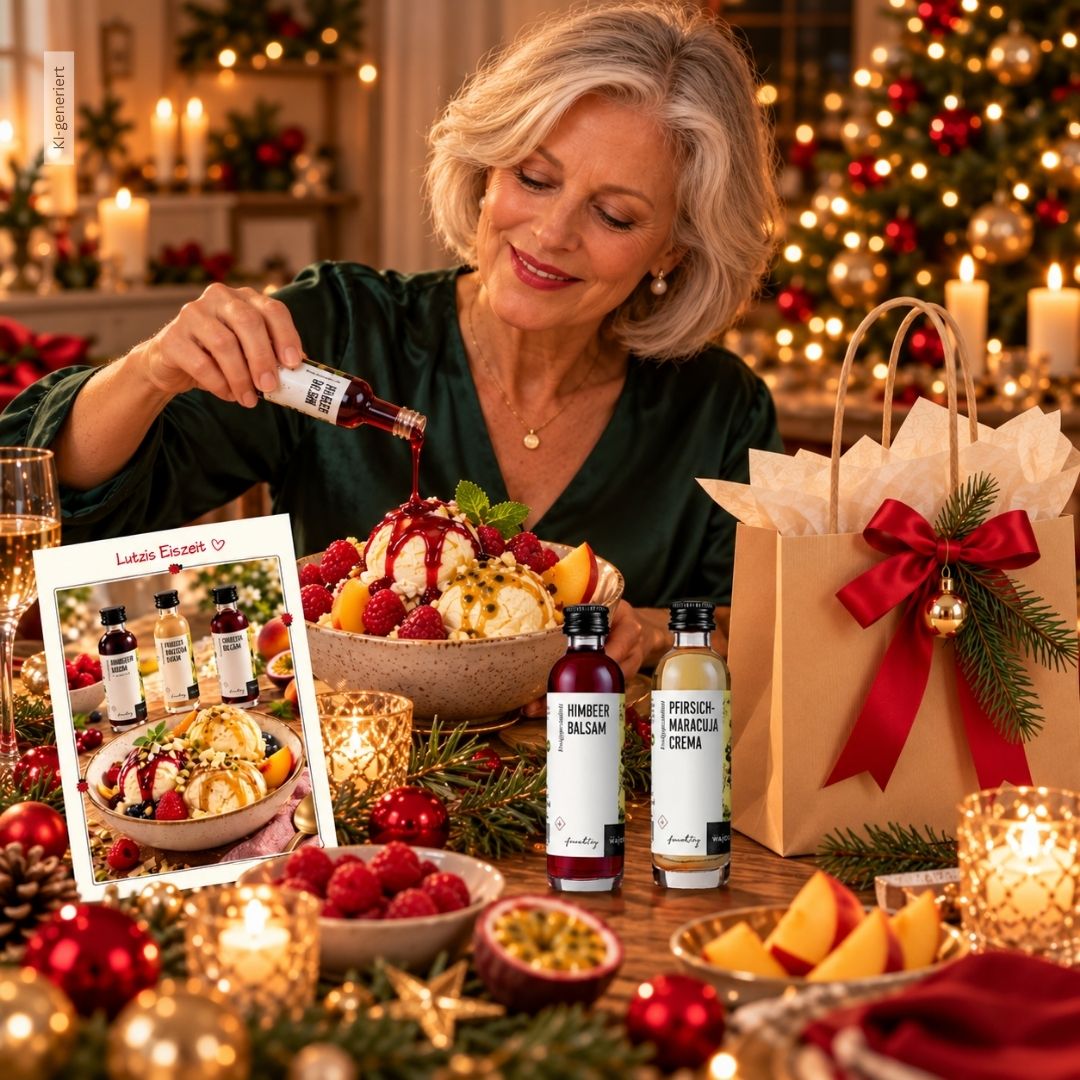 Für Genießer – kleines Geschenk mit Rezeptkarte - Lutzis Mondkalender - handgemalt aus dem Allgäu