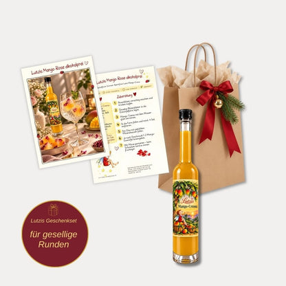 Für gesellige Runden – kleines Geschenk mit Rezeptkarte - Lutzis Mondkalender - handgemalt aus dem Allgäu