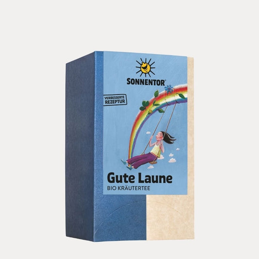 Gute Laune Kräutertee bio - Lutzis Mondkalender - handgemalt aus dem Allgäu