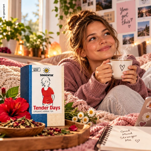 In der Regel Kräutertee bio - Lutzis Mondkalender - handgemalt aus dem Allgäu