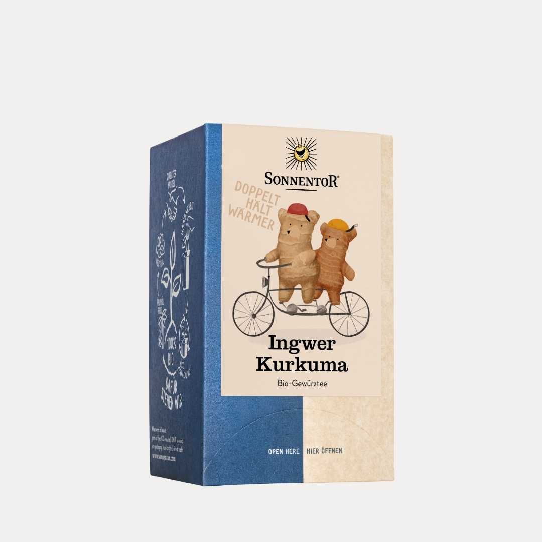 Ingwer Kurkuma Tee Bio Gewürzteemischung 32,4 g VEGAN - Lutzis Mondkalender - handgemalt aus dem Allgäu
