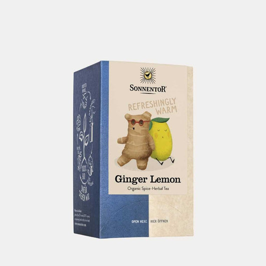 Ingwer Zitrone Tee Bio Gewürz - Kräuterteemischung 32,4 g VEGAN - Lutzis Mondkalender - handgemalt aus dem Allgäu
