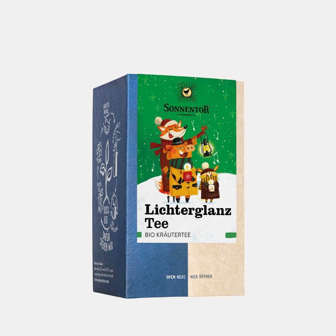 Lichterglanz Bio - Kräuterteemischung m. ätherischem Orangenöl - Lutzis Mondkalender - handgemalt aus dem Allgäu