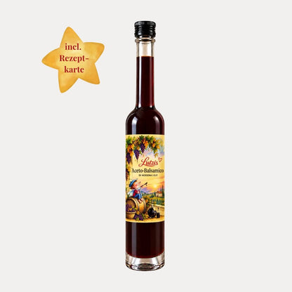Lutzis Aceto Balsamico di Modena Silber 100 ml mit 6 % Säure - Lutzis Mondkalender - handgemalt aus dem Allgäu