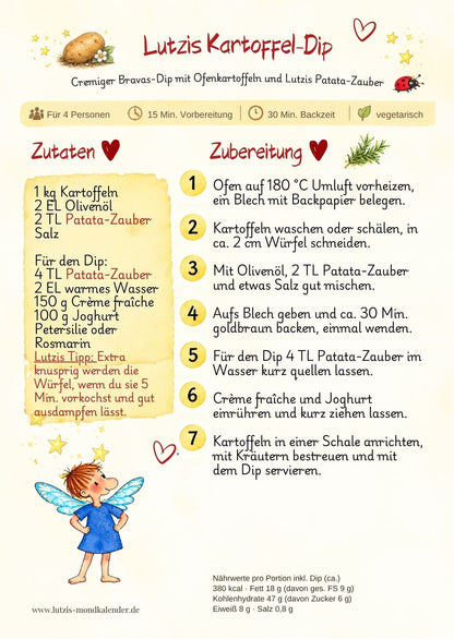 Lutzis Patata-Zauber – Würzmischung 55 g - Lutzis Mondkalender - handgemalt aus dem Allgäu