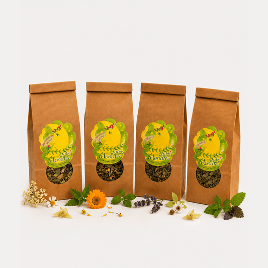 Mondtee Set 4 x 50g Bio – alle Mondphasen | Lutzis Mondkalender - Lutzis Mondkalender - handgemalt aus dem Allgäu