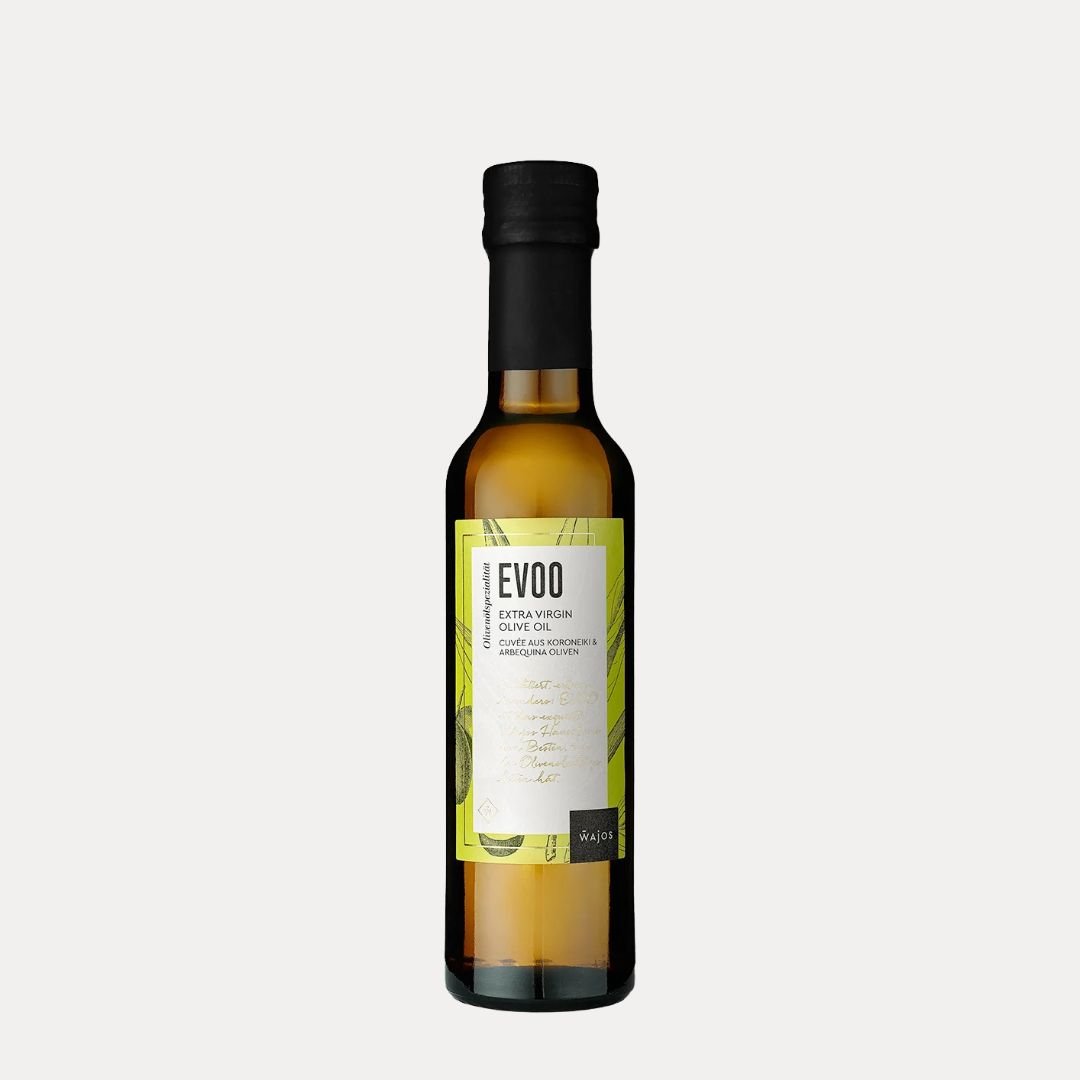 Wajos EVOO Natives Olivenöl Extra 250 ml - Lutzis Mondkalender - handgemalt aus dem Allgäu