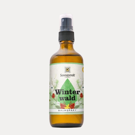 Winterwald Bio - Raumspray 100 ml VEGAN, VEGETARISCH - Lutzis Mondkalender - handgemalt aus dem Allgäu